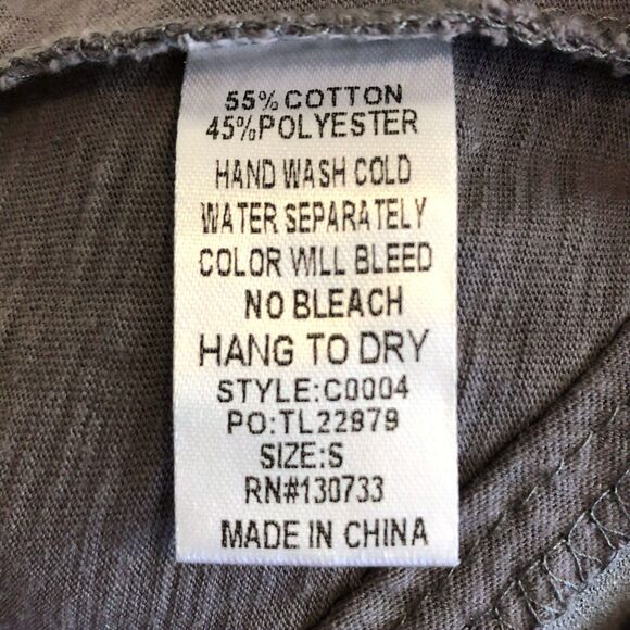 Umgee Oversized Gray Tunic Top 3/4 Sleeve - Picture 5 of 5